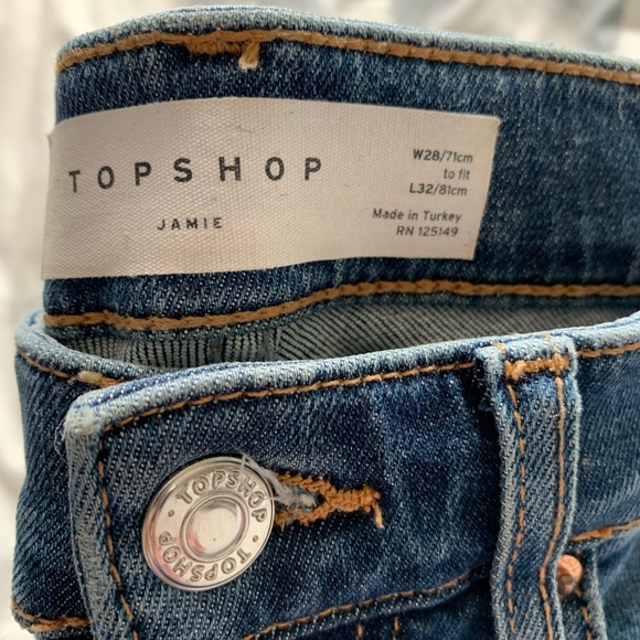 Topshop Classic Blue Jamie Jeans - Picture 2 of 3